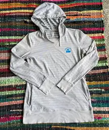 Nike Athletic Dept. Grey Striped Hoodie Size Large