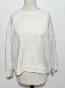 Old Navy Women's Long Sleeve Crew‎ Neck Pullover Sweater White Size Large