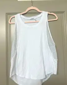 Koral White Mesh Tank Top