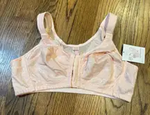 Elegant Lace Front-Closure‎ Bra in Soft Pink Comfort Choice posture support 42B
