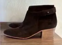 Vince Brown Suede Ankle Booties with Western Flair