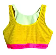 Brooks Drive Run Sports Bra, Tangerine/Sunsprite
