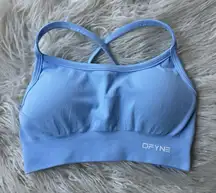 Dfyne Dynamic Backless Sports Bra Sky Blue Size Small