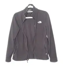 The North Face black zip up fleece jacket