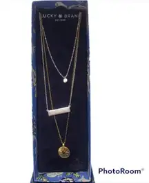 NWT  Gift Boxed Gold Silver Layered Necklace