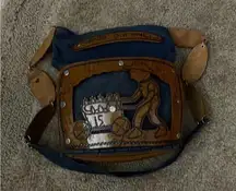 Denim and wood bag from Santo Domingo