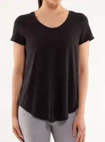 Lululemon Black Love Tee Scoop Neck Crew T-Shirt Sz S