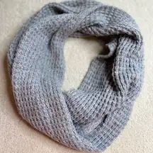 Cozy Gray Waffle Knit Infinity Scarf