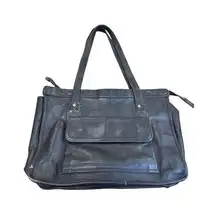 Frye womens vintage Black Leather shoulder handbag SKU 8227