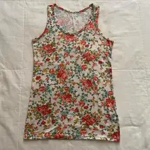 Japanese Brand All Over Floral Print Tank Top size Small