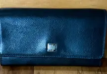 Liz Claiborne 90s Royalty Long Trifold wallet with check book cover