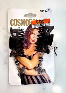 Vintage Cosmopolitan Mocha Brown Mini Hair Clips with Bejeweled Tassles NWT‎ 90s