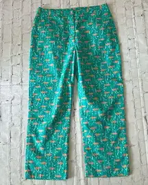 Lilly Pulitzer Vintage  Coral Reef Cropped Cotton Pants Size 6