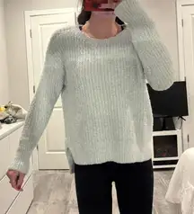 light blue soft fuzzy  sweater