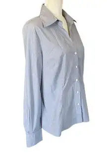 stretch easy care women's 16 button up collared long sleeve shirt