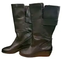 EMU Australia Women's Allira Black Pull-On Wedge Boot