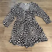 Black and White Leopard Print Romper Arizona XS