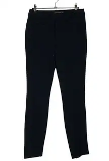 Zara Navy Blue Drop Front Straight Leg Dress Pants 2