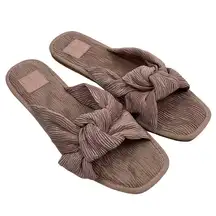 Lulus Azalea Dusty Pink Knotted Slide Sandals