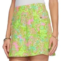 Lilly Pulitzer Women’s Size XXS Chimply Chic Green Pink Madison Mini Skort