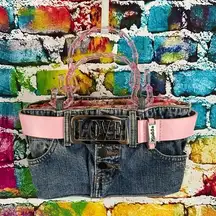 Vintage Handmade Y2K Denim Bootie Handbag Bag Purse Mud Belt Lei jeans