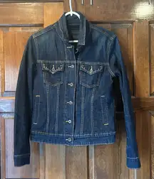 Levi’s Original Western Dark Denim Jean Jacket Size Medium Y2K Trucker Timeless