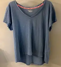 Women's XL Blue Hi-Lo Top