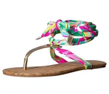 Lilly Pulitzer Harbor Sandals Shady Lady 28737 Size 7.5