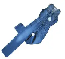 frame denim NWT FRAME Le Slender Jumpsuit in Leeson Stretch Denim Jean Straight Coverall XS