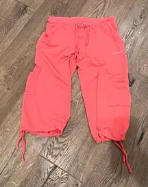 Y2K Bebe women’s large cropped drawstring joggers with pockets‎ and bling large