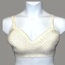 Hanes  cute cream bra with tiny gray design