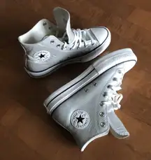 Converse  CHUCK TAYLOR ALL STAR HI LIFT SNEAKERS IN METALLIC SILVER size 9.5