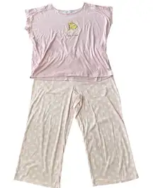 Life is Good Winnie the Pooh Women's Large Pajama 2PC PJ's EUC