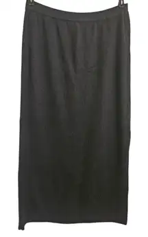 World Republic Clothing Co. Womens Acrylic Cotton Mid Weight Midi Skirt Black 1X