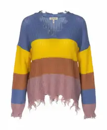 Vibrant Multicolor V-Neck Sweater by Wildfox