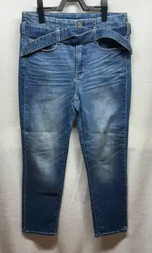 White House Black Market Crossover Waist‎ Cropped Jeans