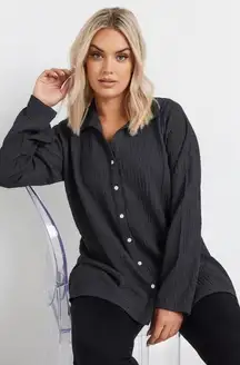 NEW Aruba Blue Women’s 100% Cotton Button Up Shirt Sz L