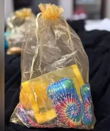 Multicolored Tie dye keychain