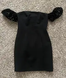 Strapless Black Mini Dress