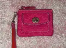 Coach pink  wristlet