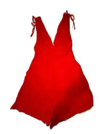 Womens One Clothing Red Jumpsuit One Piece Short Sz Small