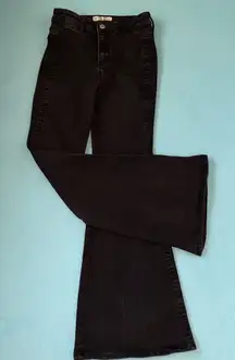 WE THE FREE flared denim jeans high rise black palazzo style size 25