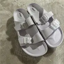 Sporto White Sandals with Adjustable Straps