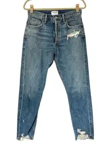 Agolde Women’s Jamie Jeans High Rise Straight Distressed Size 28