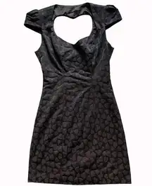 Guess  Y2K Vintage Whimsigoth Heart Cutout Mini Party Cocktail Dress 0