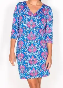 Tracy Negoshian | Blue Floral Emily Shift Dress BRAND NEW W/Tags sz