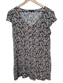 As U Wish Black Floral Romper Button Down Shorts Set Short Sleeve NWT Size Large