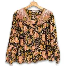 Rachel Zoe - Floral Popover Top - M