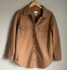 Joie Camel Oversized Shirt Shacket Jacket