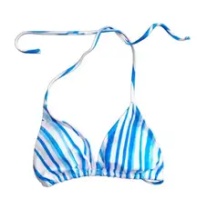 Blue and White Triangle Bikini Top Size XL